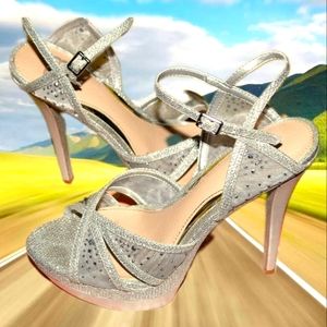 Giannini Bini Silver Spark-ler Heels